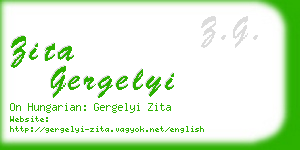 zita gergelyi business card